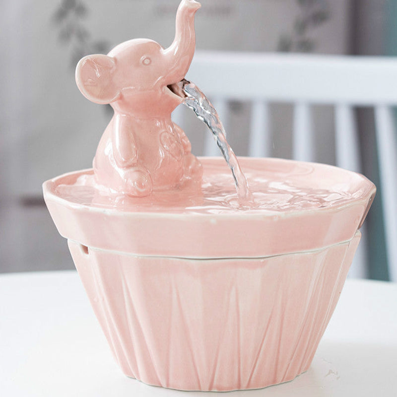 Grote 42.2oz/1.2L Olifant Kat Drinkfontein voor Blije en Gehydrateerde Huisdieren