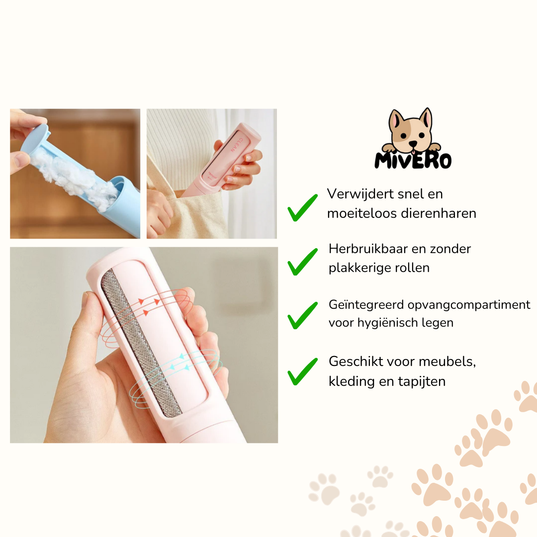 FuzzFree - Herbruikbare Pluizenborstel Huisdieren