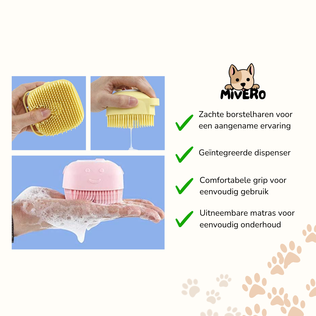 BubbleBrush - Shampoo Dispenser Borstel