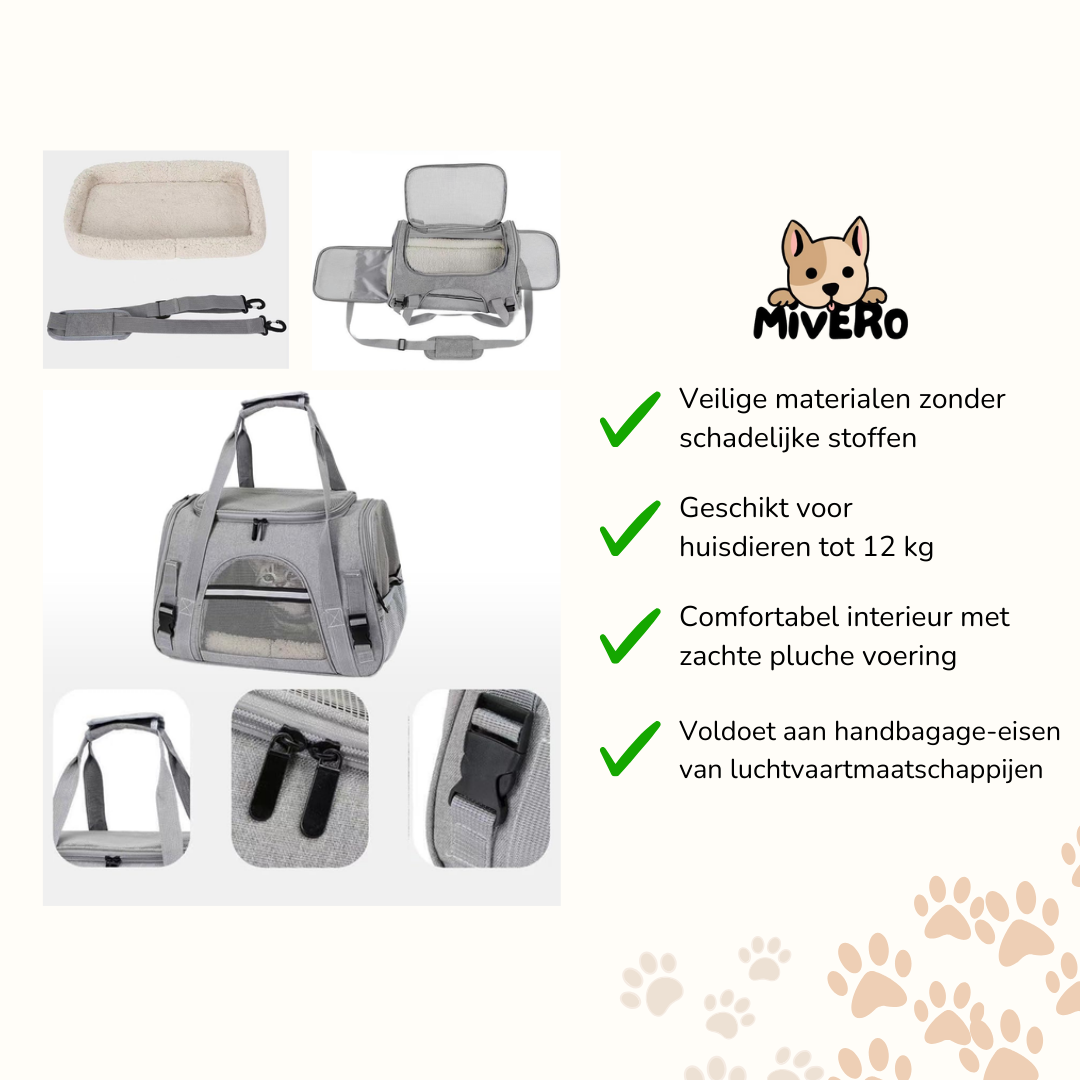 PawVoyage - Comfortabele Reis Hondentas