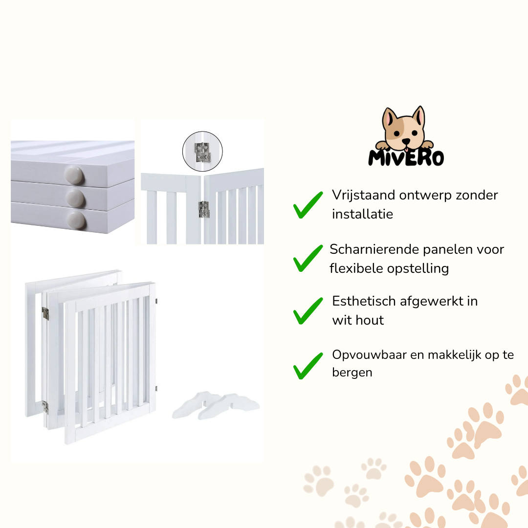 WoofNest - Opvouwbaar Houten Hondenhek