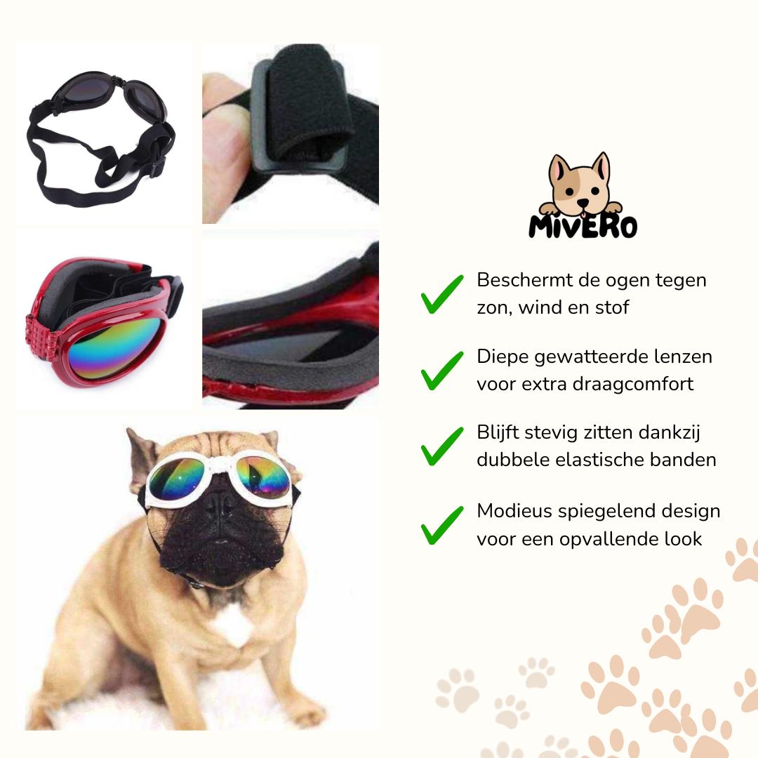 VisiPup - Spiegelende UV-Hondenbril