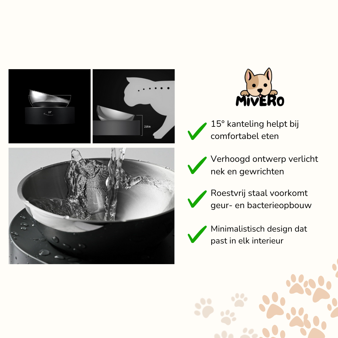 Bowlux - Ergonomische Verhoogde Voerbak