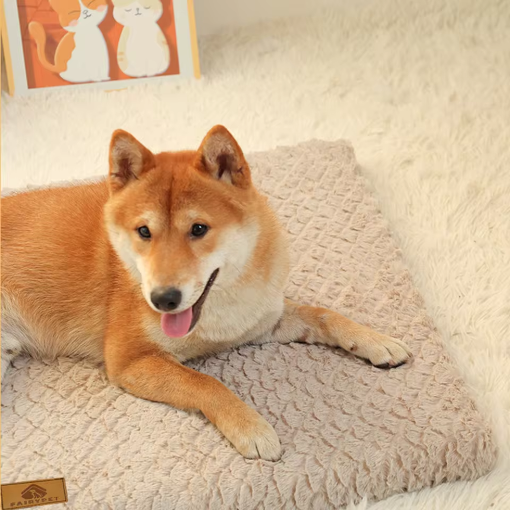 Orthopedic Memory Foam Dog Bed – Waterproof, Washable Faux Fur Cover