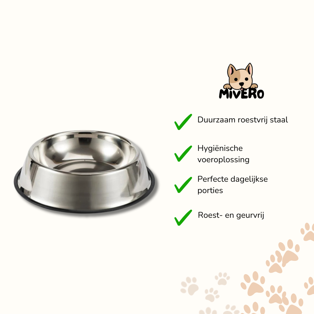Feedo - Roestvrij Antislip Voerbak
