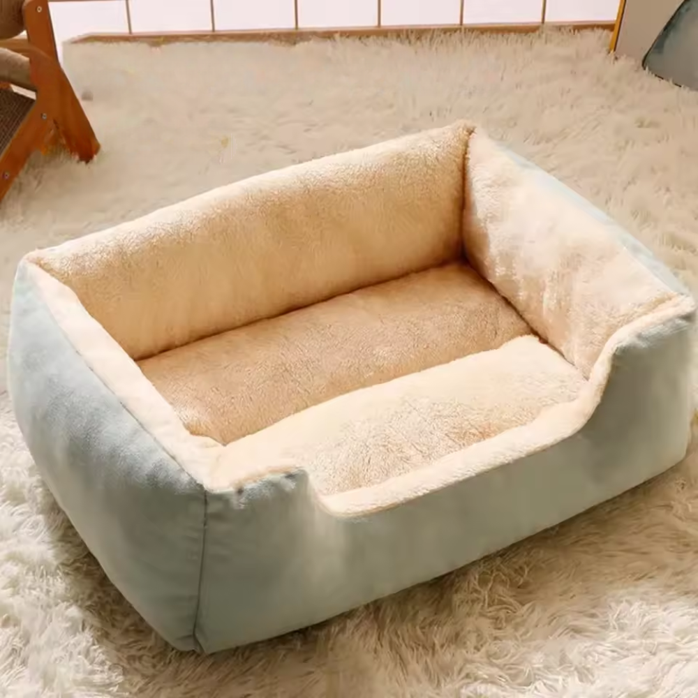Pluche orthopedische sofa voor huisdieren