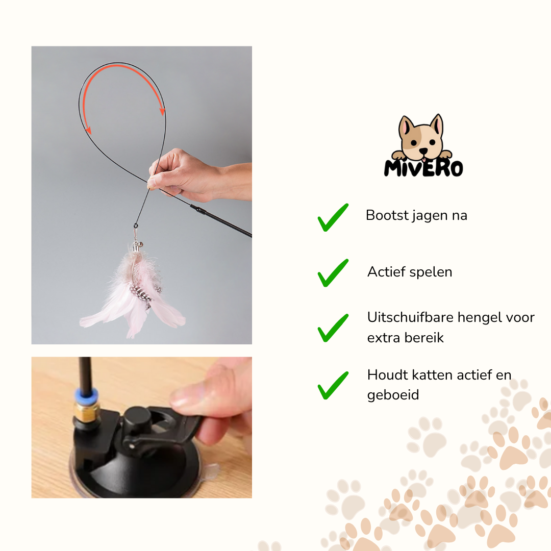 WhiskerRod - Verstelbare Hengel Kattenspeeltje