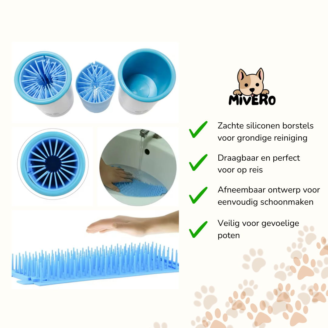 PawClean 2.0 - Siliconen Pootreiniger Beker