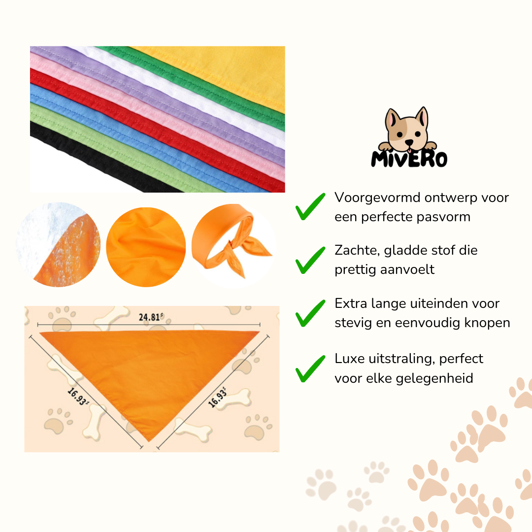 TailorTie - Zijdezachte Verstelbare Hondenbandana