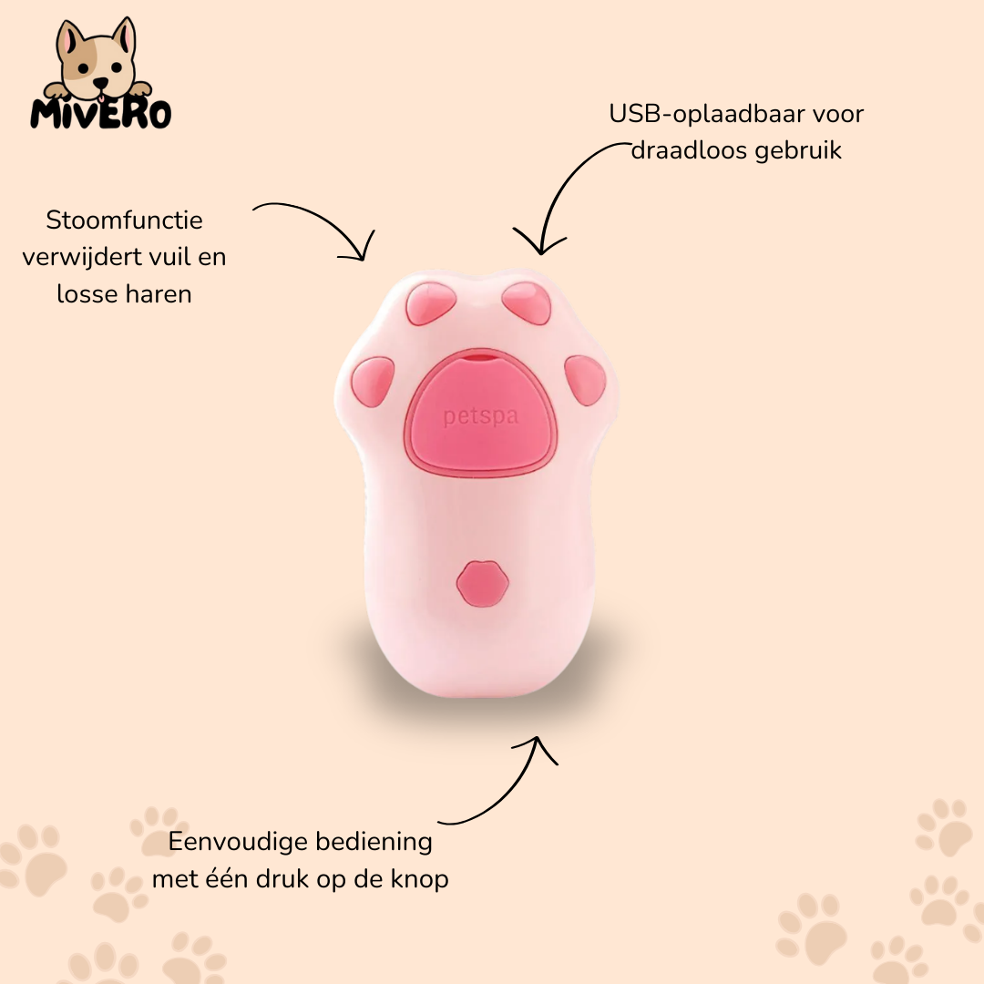 TruGroom - Stoomreinigende Massageborstel