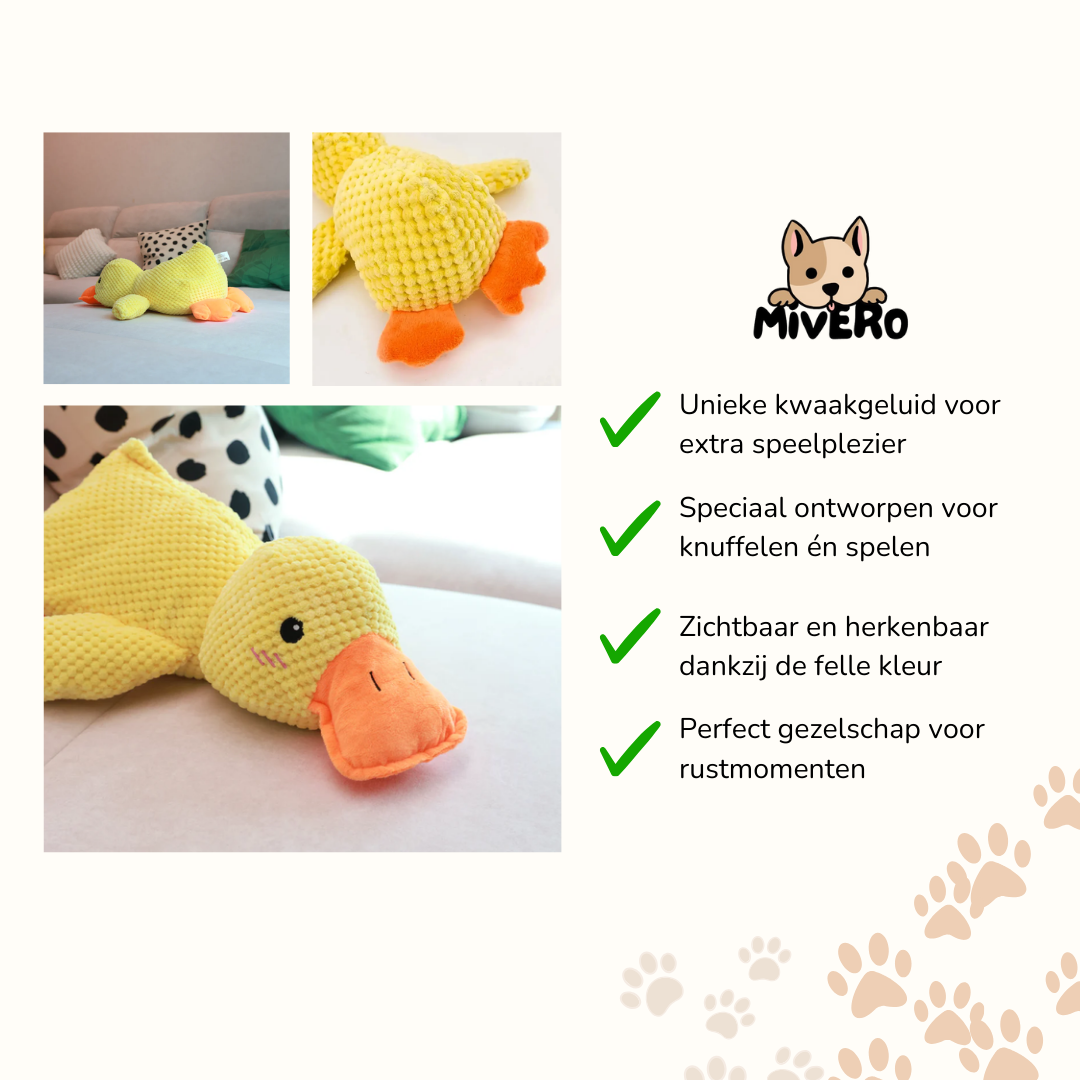 QuackMate - Quakkend Pluche Hondenspeeltje