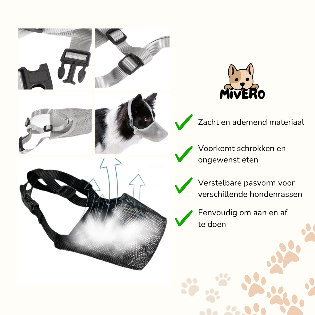 SafeSnout - Ademend Anti-Schrok Muilkorf