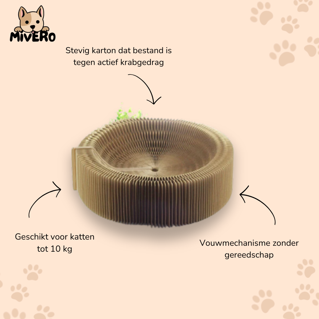 FoldNest - Opvouwbare Kartonnen Kattenlounge