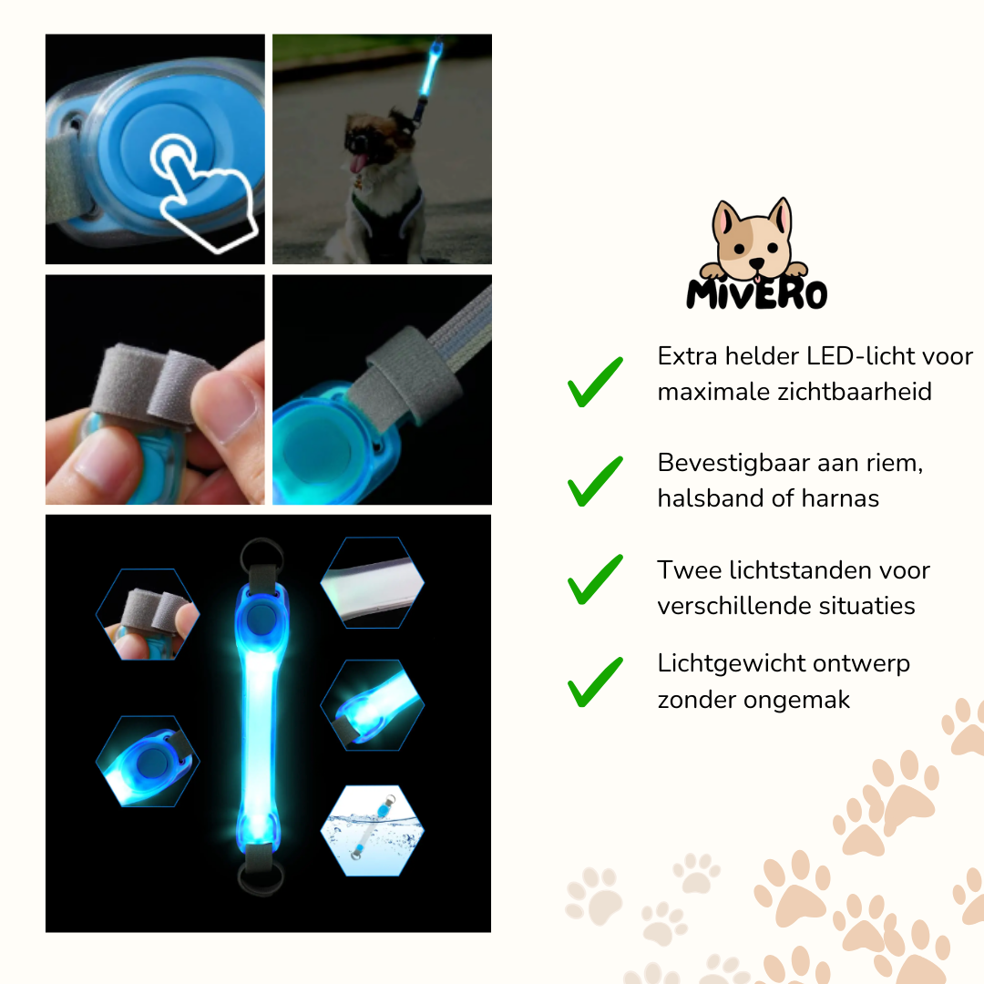 PawGlow - LED Veiligheids Hondenlamp