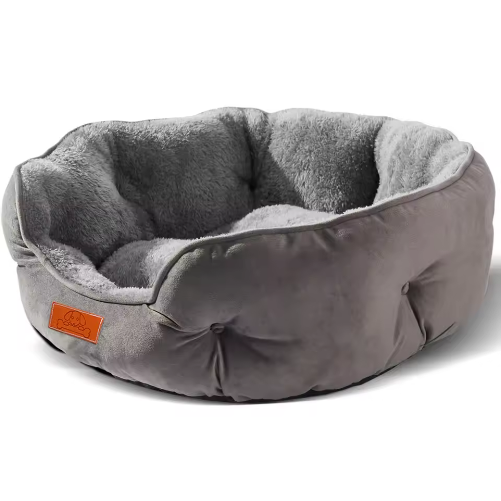 Gray Pet Bed – Soft, Washable & Water-Resistant (50cm)