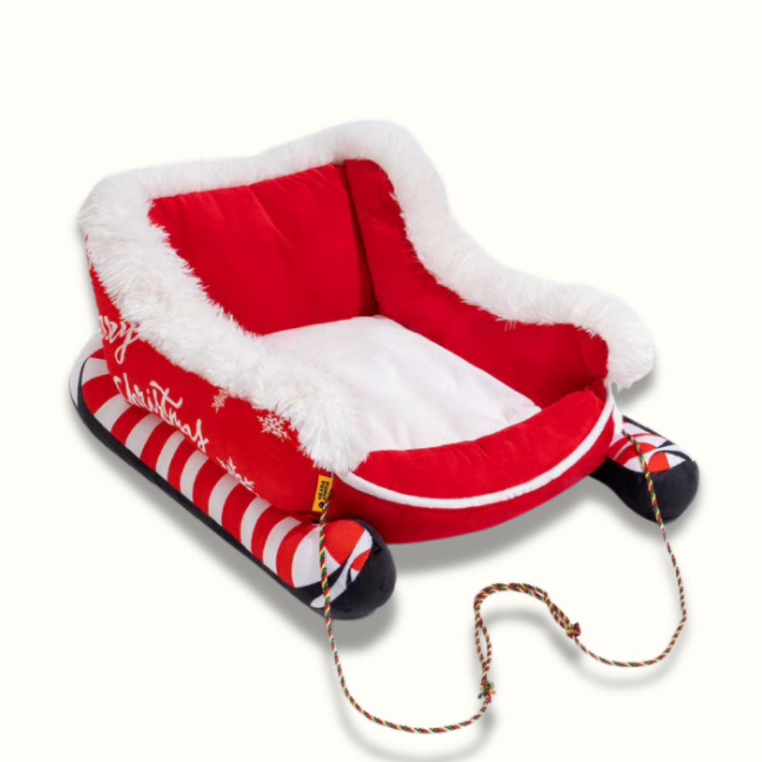 SnoozeSleigh - Comfortabel Kerst Hondenbed
