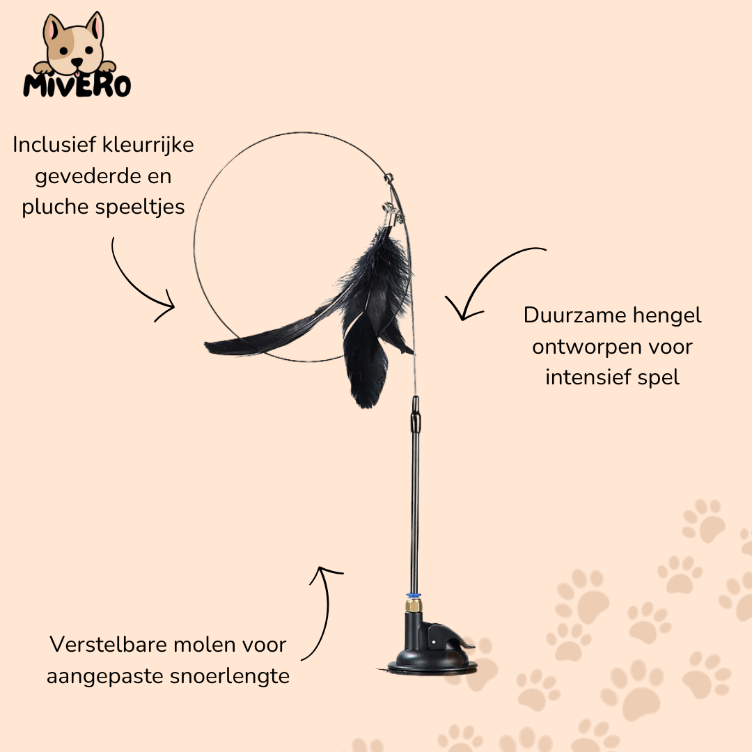 WhiskerRod - Verstelbare Hengel Kattenspeeltje