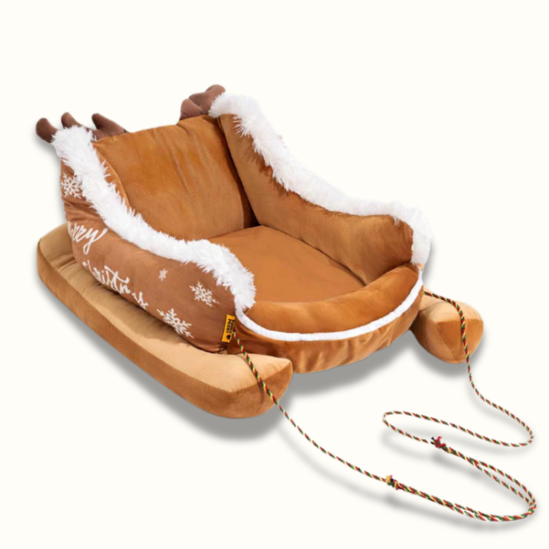 SnoozeSleigh - Comfortabel Kerst Hondenbed
