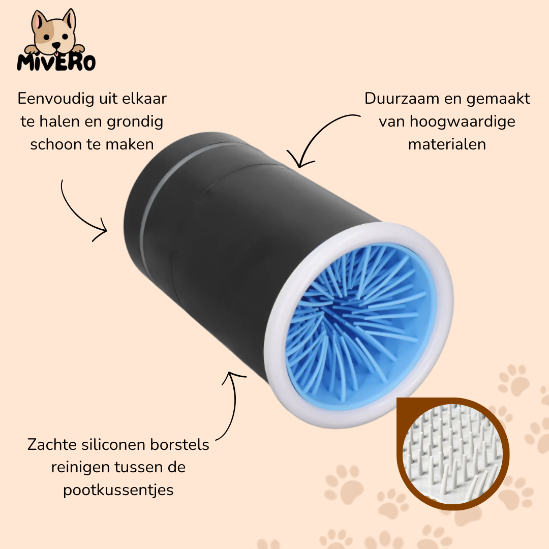 PawClean 2.0 - Siliconen Pootreiniger Beker