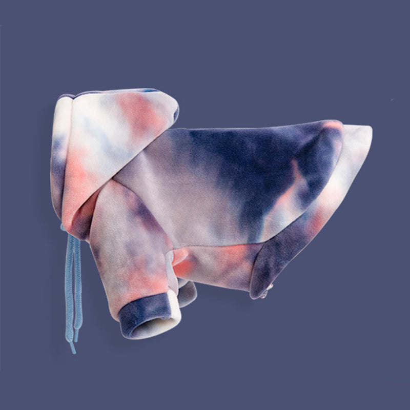Honden hoodie in stijlvolle tie dye print