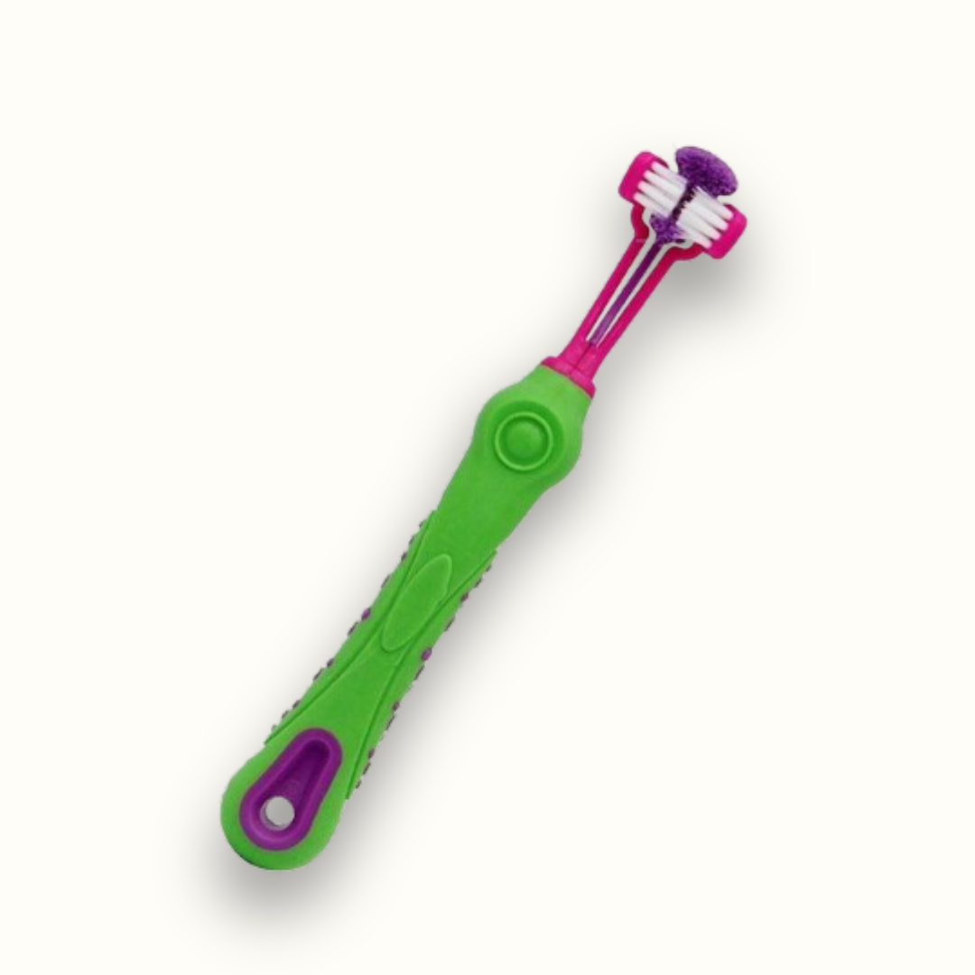 DentaPup - Ergonomische dubbelzijdige hondentandenborstel