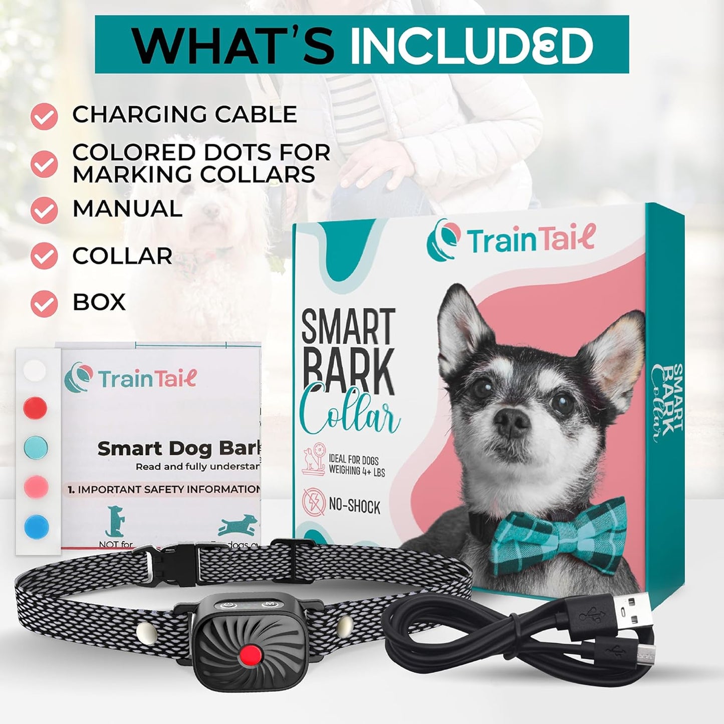 Verstelbare Anti-Blaf Halsband voor Kleine Honden
