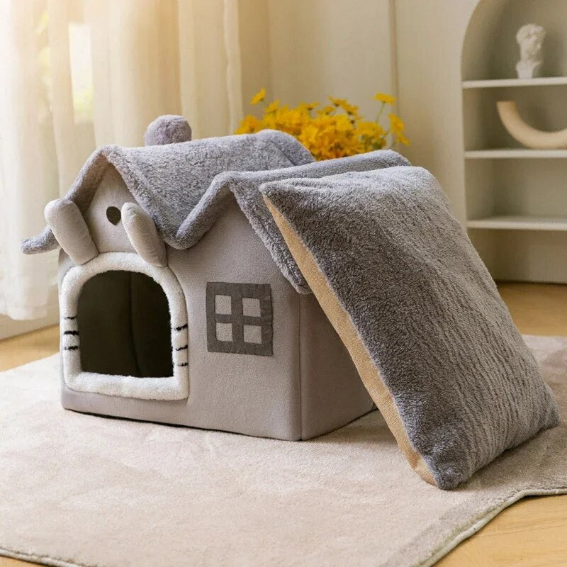 Vouwbare Pluche Winter Warme Huisdier Bed