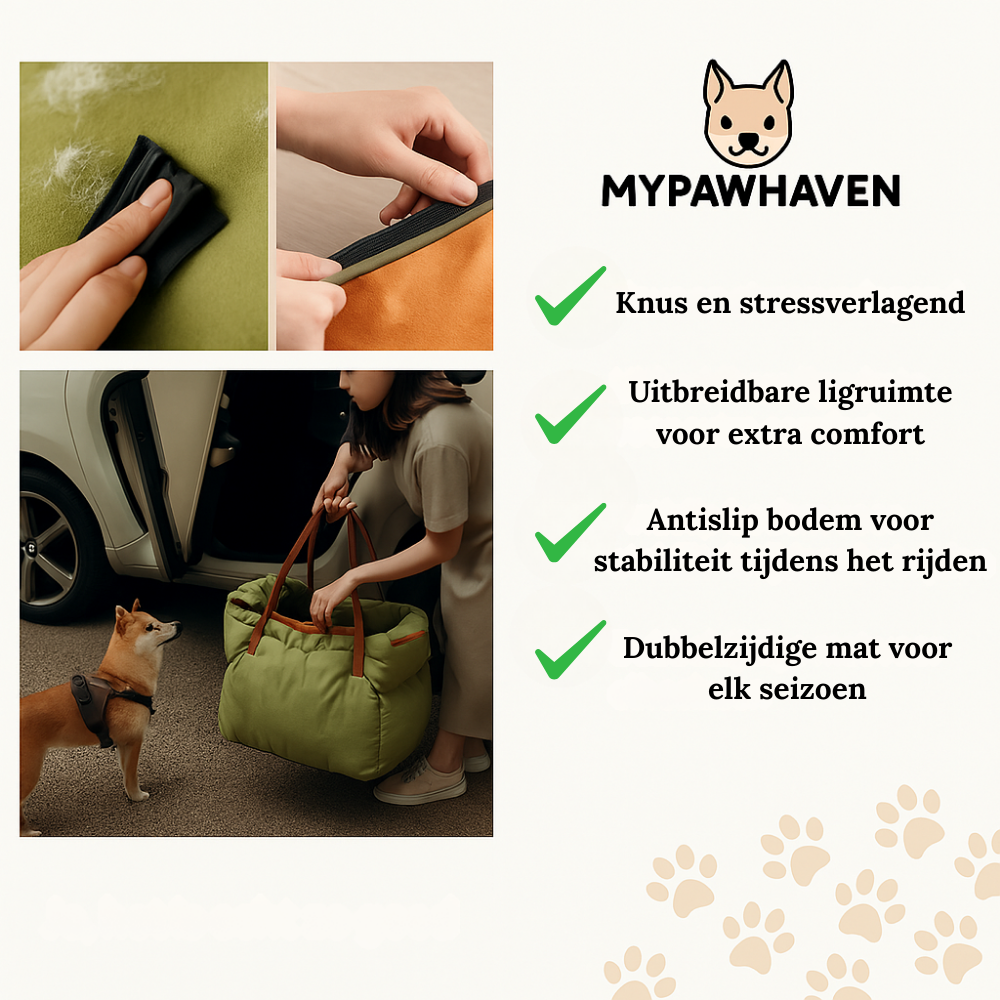 RidePaw | Veilig Verstelbaar Huisdierenautobed