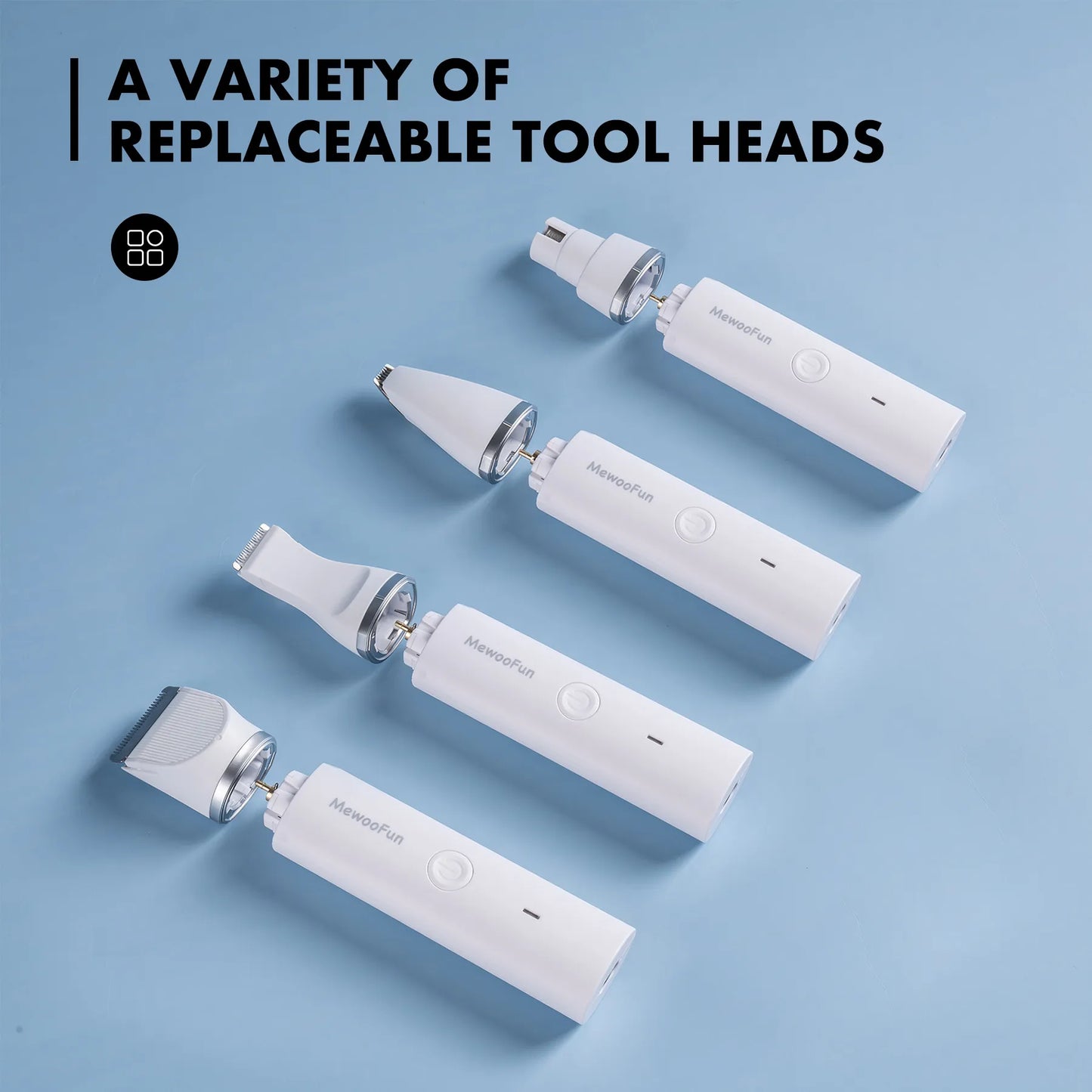 4-in-1 Haartrimset met keramische mesjes