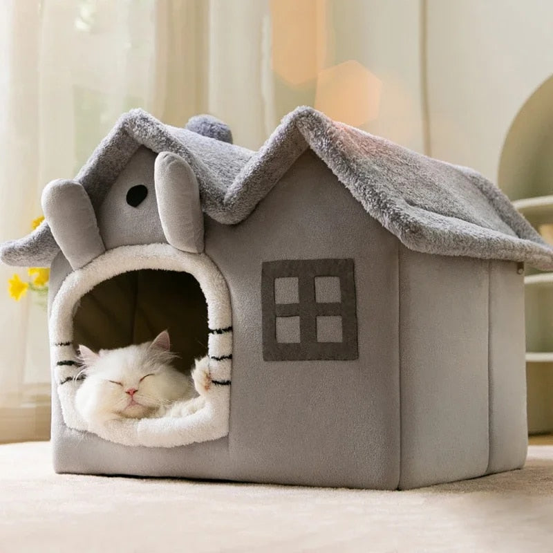 Vouwbare Pluche Winter Warme Huisdier Bed
