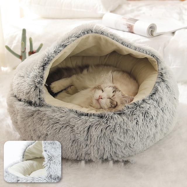 Arctic Grijs Kalmerend Nest Kattenbed