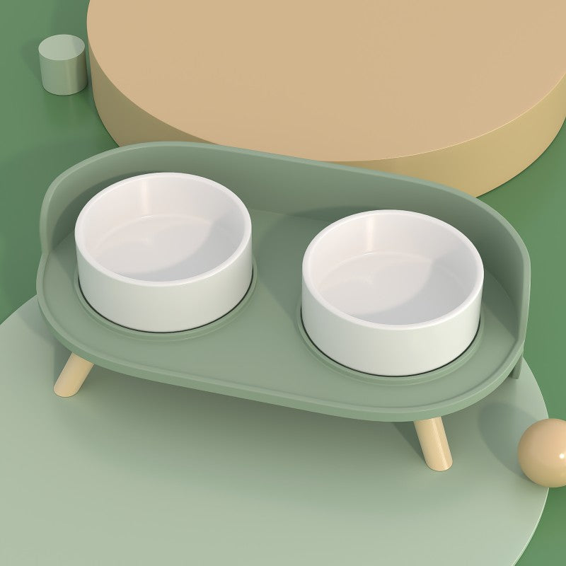 Dubbele huisdierenkom van Bone China