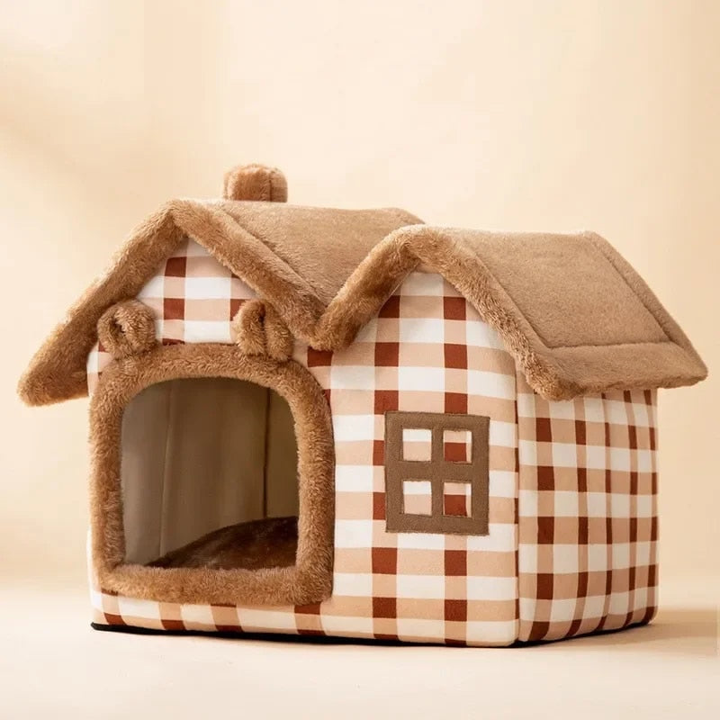 Vouwbare Pluche Winter Warme Huisdier Bed