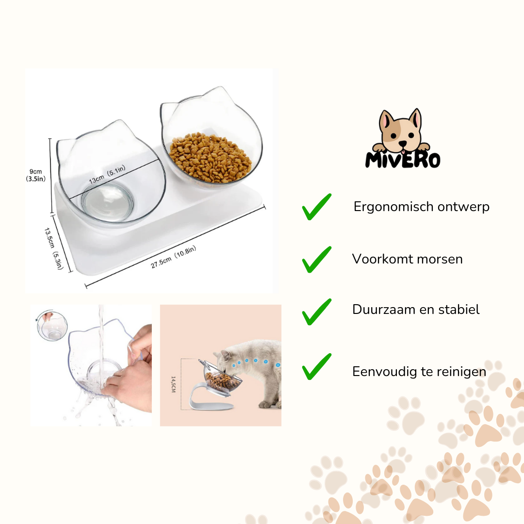 MealMate - Ergonomische Kantelbare Kattenbakjes