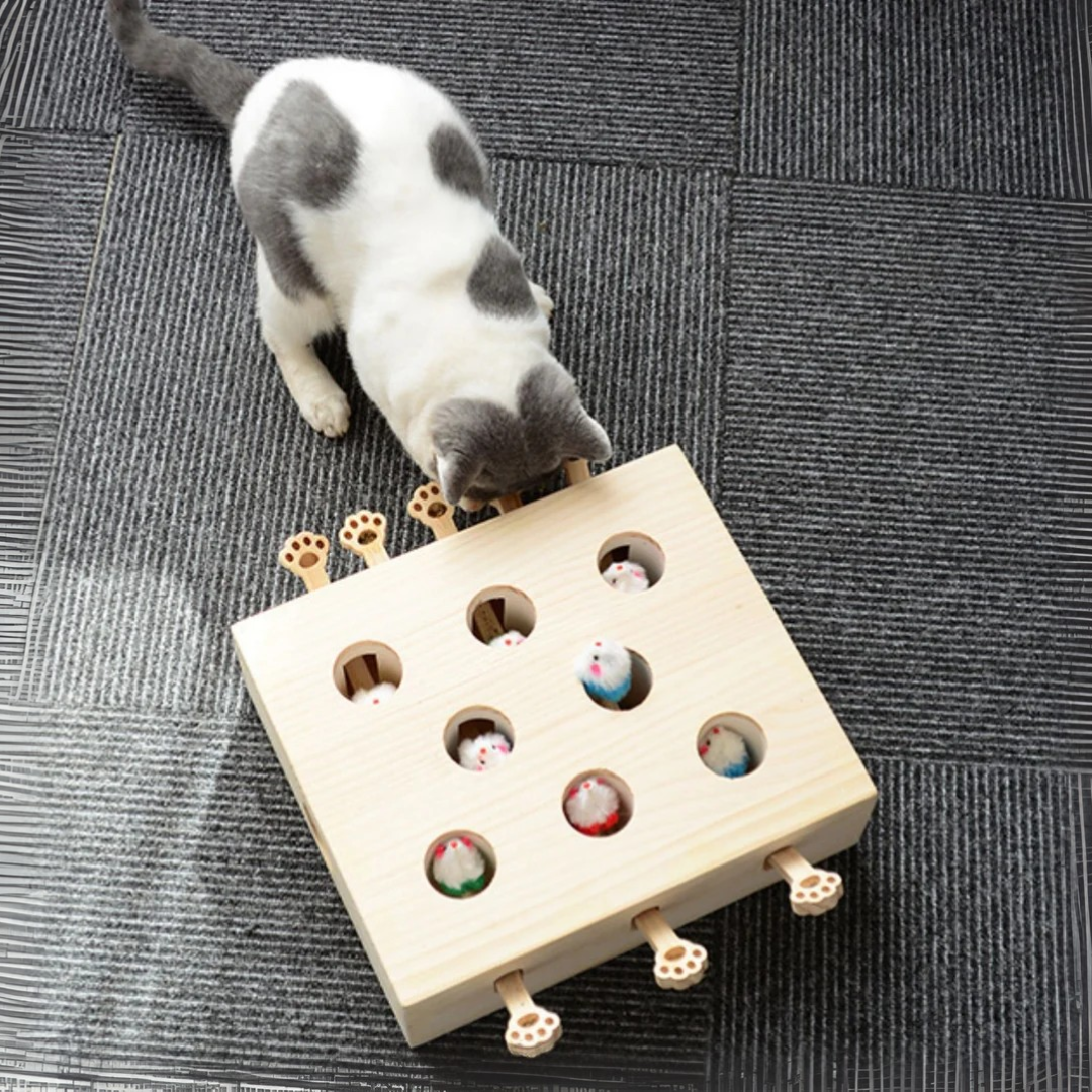 MoleHunt - Houten Whack-A-Mole KattenSpeelgoed