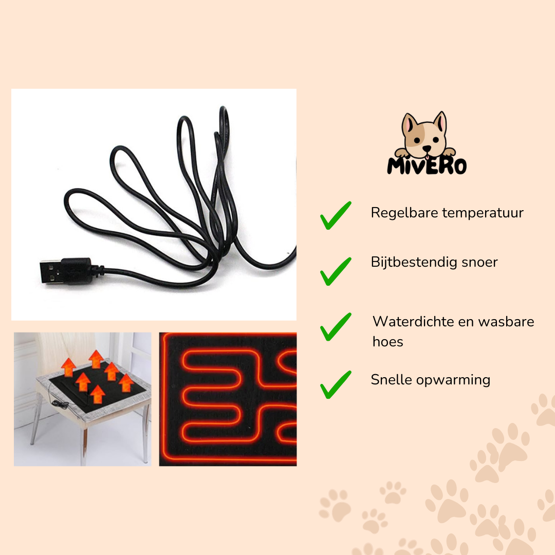 HeatNest - Verwarmde Veiligheids Petmat