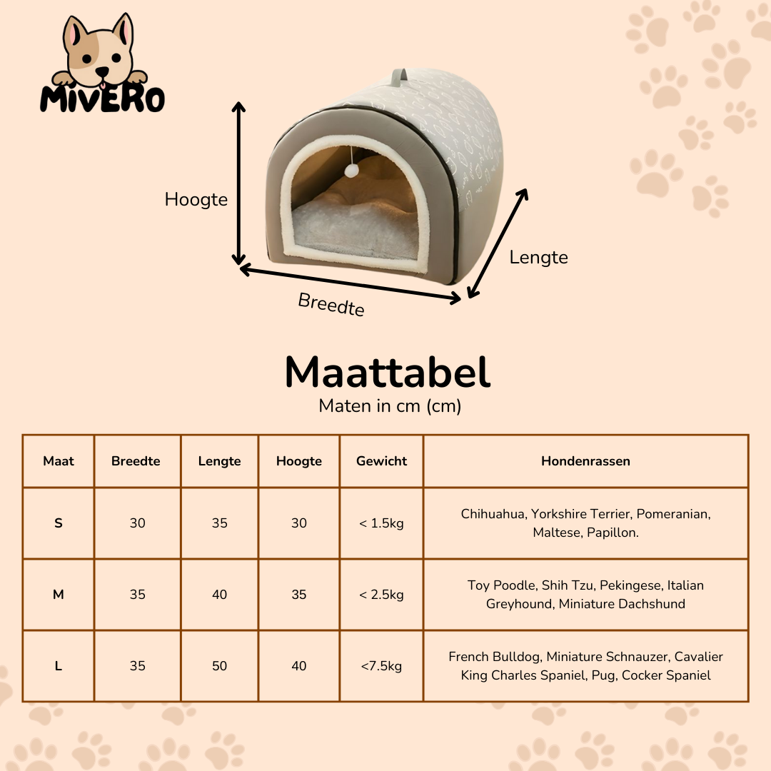 WarmNest - Verhoogd Veiligheids Hondenbed