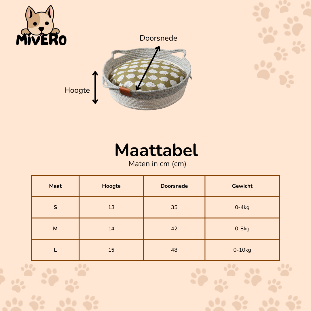 PawBasket - Katoenen Gevlochten Kattenmand
