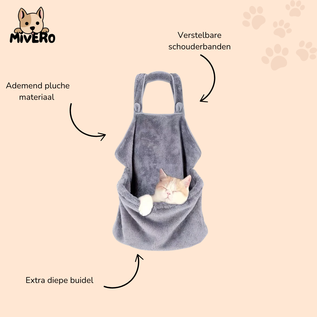 AproNest - Pluche Draagbare Kattenhouder