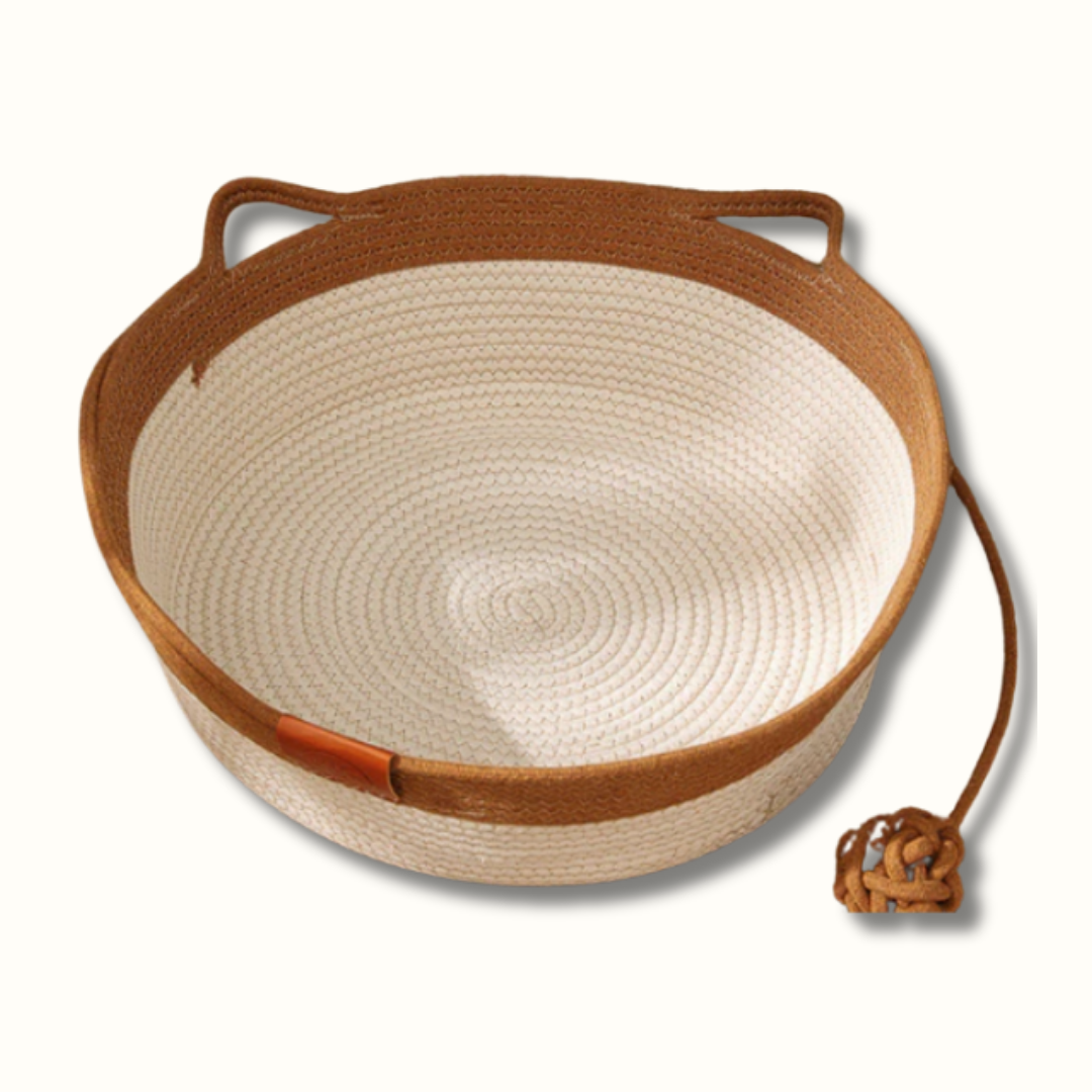 PawBasket - Katoenen Gevlochten Kattenmand