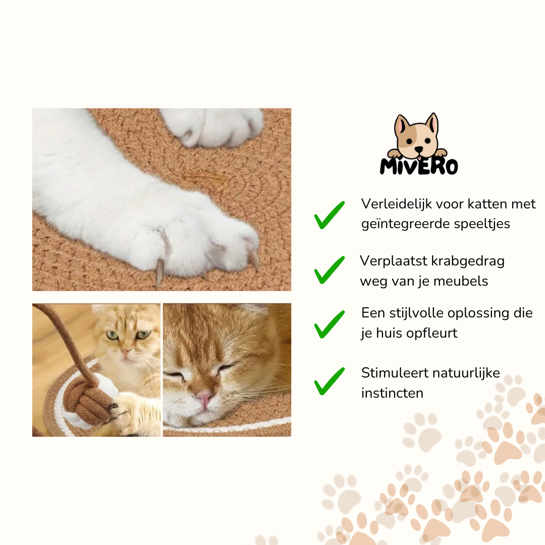PurrPad - Katoenen Katten Krabmat