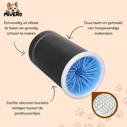 PawClean 2.0 - Siliconen Pootreiniger Beker